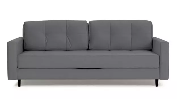 Прямой диван Amani PRO с анатомическим матрасом и широкими подлокотниками, ножки пластик