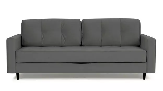 Прямой диван Amani PRO с анатомическим матрасом и широкими подлокотниками, ножки пластик