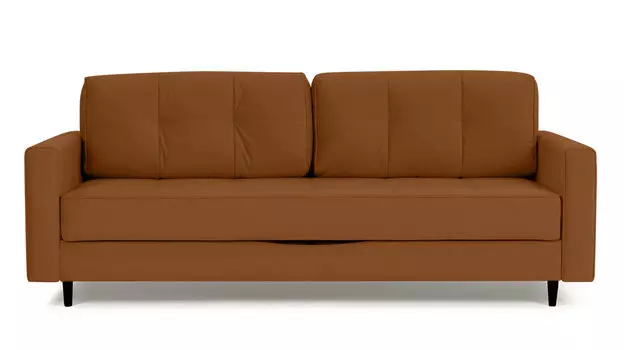 Прямой диван Amani PRO с анатомическим матрасом и широкими подлокотниками, ножки пластик