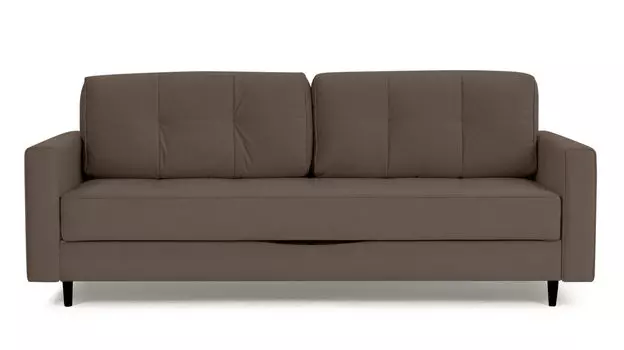 Прямой диван Amani PRO с анатомическим матрасом и широкими подлокотниками, ножки пластик