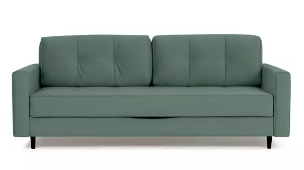 Прямой диван Amani PRO с анатомическим матрасом и широкими подлокотниками, ножки пластик