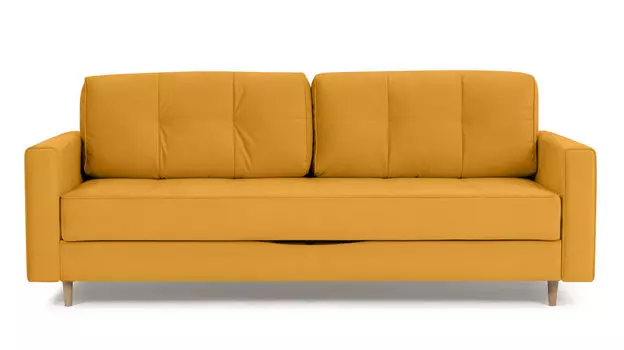 Прямой диван Amani PRO с широкими подлокотниками, ножки массив