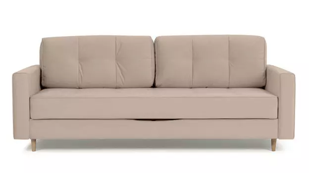 Прямой диван Amani PRO с широкими подлокотниками, ножки массив