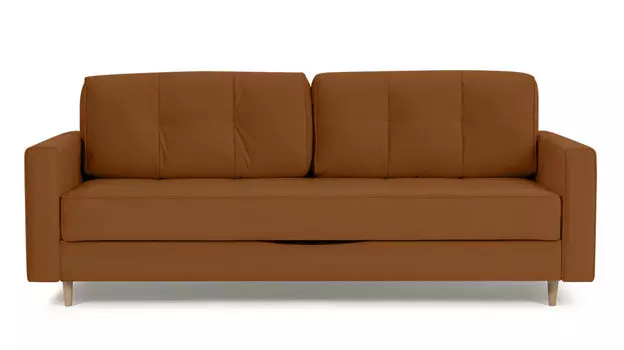 Прямой диван Amani PRO с широкими подлокотниками, ножки массив