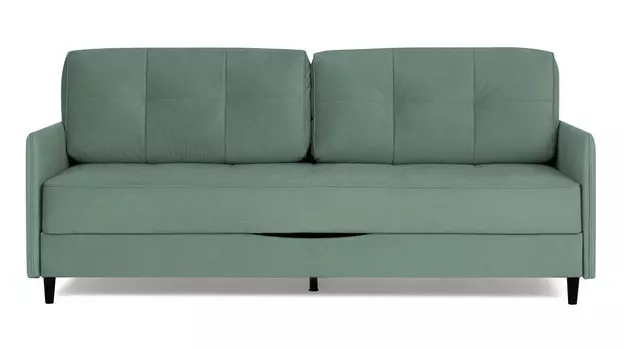 Прямой диван Amani PRO с анатомическим матрасом и узкими подлокотниками, ножки пластик