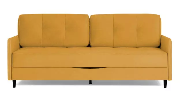 Прямой диван Amani PRO с анатомическим матрасом и узкими подлокотниками, ножки пластик