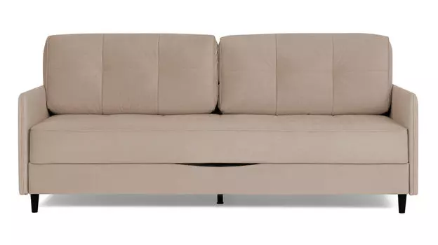 Прямой диван Amani PRO с анатомическим матрасом и узкими подлокотниками, ножки пластик