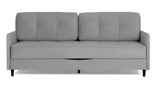 Прямой диван Amani PRO с анатомическим матрасом и узкими подлокотниками, ножки пластик