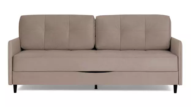 Прямой диван Amani PRO с анатомическим матрасом и узкими подлокотниками, ножки пластик