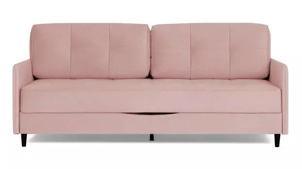 Прямой диван Amani PRO с анатомическим матрасом и узкими подлокотниками, ножки пластик