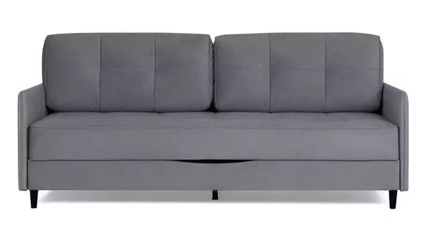 Прямой диван Amani PRO с анатомическим матрасом и узкими подлокотниками, ножки пластик