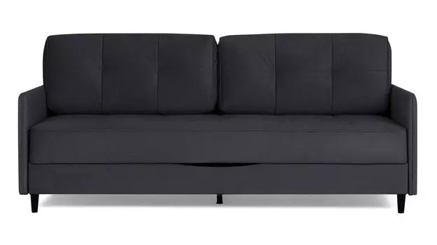 Прямой диван Amani PRO с анатомическим матрасом и узкими подлокотниками, ножки пластик