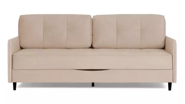 Прямой диван Amani PRO с анатомическим матрасом и узкими подлокотниками, ножки пластик