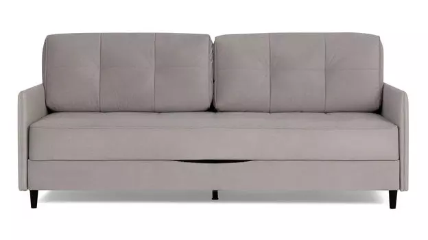 Прямой диван Amani PRO с анатомическим матрасом и узкими подлокотниками, ножки пластик