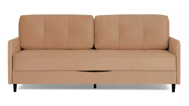 Прямой диван Amani PRO с анатомическим матрасом и узкими подлокотниками, ножки пластик