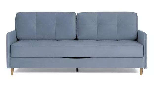 Прямой диван Amani PRO с узкими подлокотниками, ножки массив