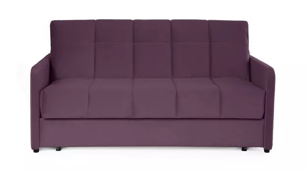 Прямой диван Domo Pro с узкими подлокотниками стежка квадрат