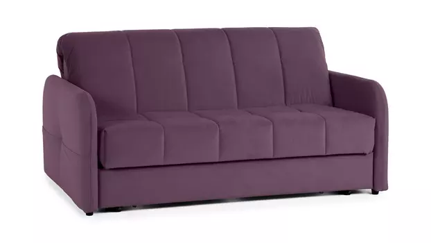 Прямой диван Domo Pro с мягкими подлокотниками стежка квадрат