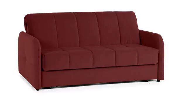 Прямой диван Domo Pro с мягкими подлокотниками стежка квадрат