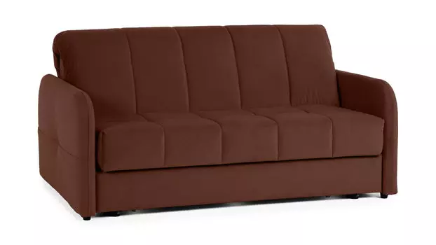 Прямой диван Domo Pro с мягкими подлокотниками стежка квадрат