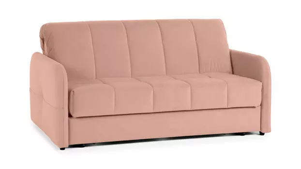 Прямой диван Domo Pro с мягкими подлокотниками стежка квадрат