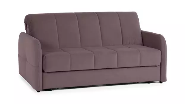 Прямой диван Domo Pro с мягкими подлокотниками стежка квадрат