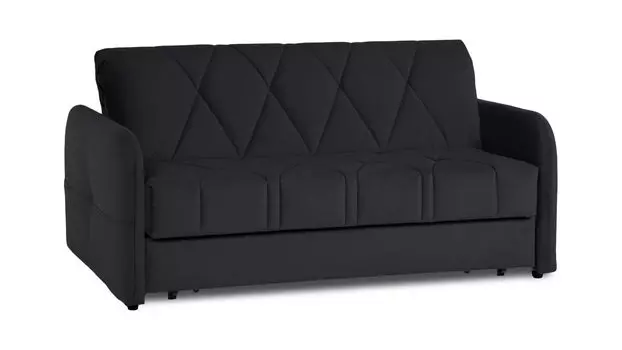 Прямой диван Domo Pro с мягкими подлокотниками стежка ромб