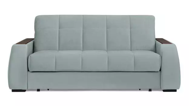 Прямой диван Domo Pro с накладкой цвет Венге, стежка квадрат