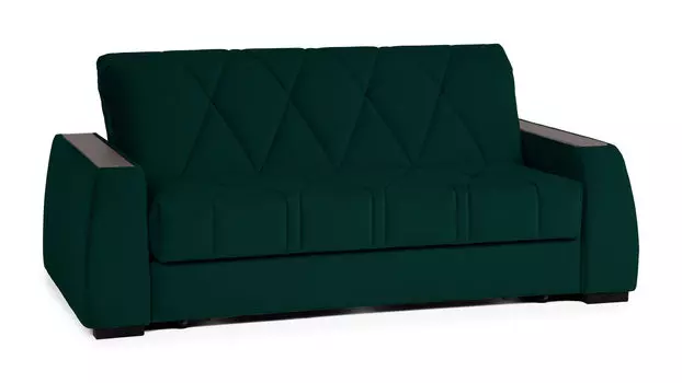 Прямой диван Domo Pro с накладкой цвет Венге, стежка ромб