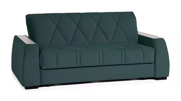 Прямой диван Domo Pro с накладкой цвет Ясень, стежка ромб