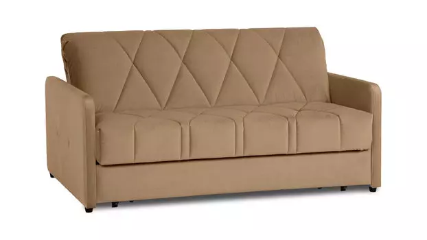 Прямой диван Domo Pro с узкими подлокотниками стежка ромб