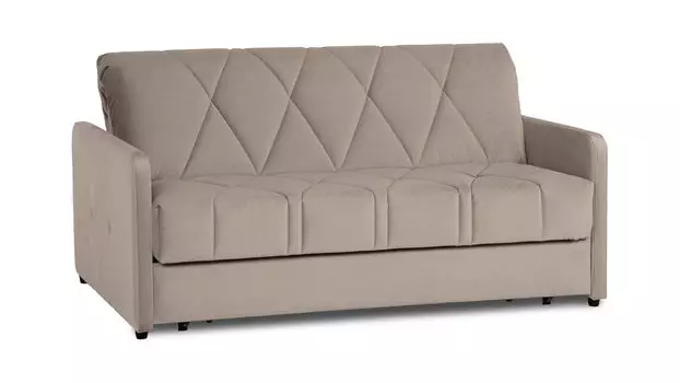 Прямой диван Domo Pro с узкими подлокотниками стежка ромб