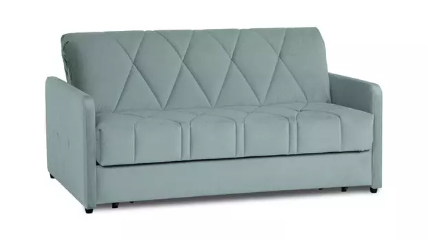 Прямой диван Domo Pro с узкими подлокотниками стежка ромб