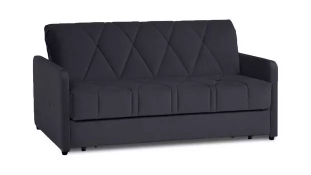 Прямой диван Domo Pro с узкими подлокотниками стежка ромб