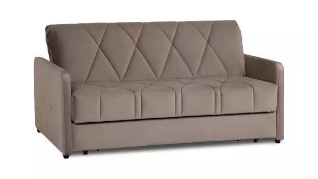 Прямой диван Domo Pro с узкими подлокотниками стежка ромб