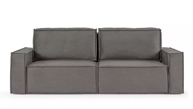 Прямой диван Klark 2 секционный с мягким уровнем посадки и широкими подлокотниками