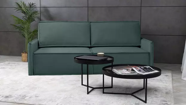 Прямой диван Klark 2 секционный с узкими подлокотниками