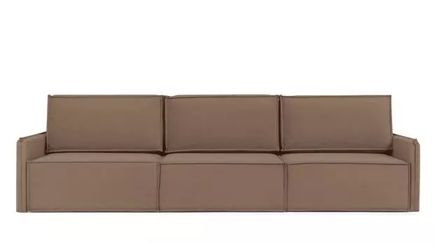 Прямой диван Klark 3 секционный с мягким уровнем посадки и узкими подлокотниками