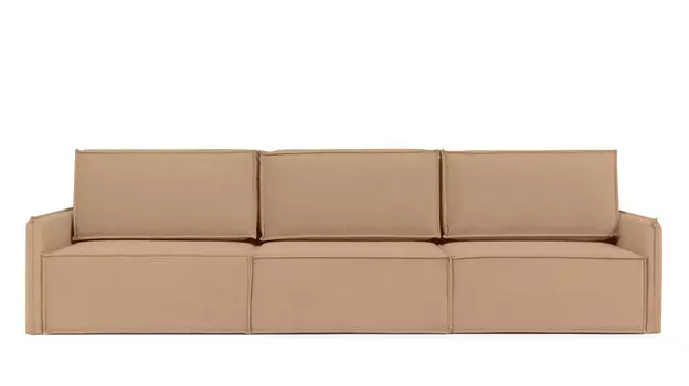 Прямой диван Klark 3 секционный с мягким уровнем посадки и узкими подлокотниками