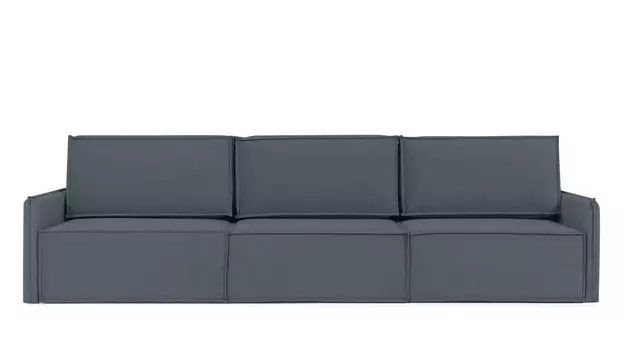 Прямой диван Klark 3 секционный с мягким уровнем посадки и узкими подлокотниками