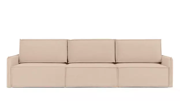 Прямой диван Klark 3 секционный с мягким уровнем посадки и узкими подлокотниками