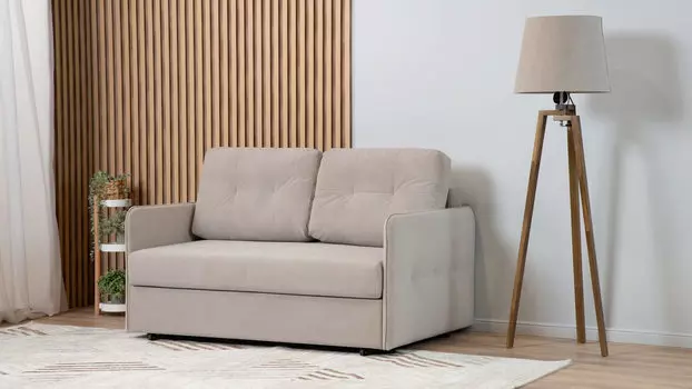 Прямой диван Loko MINI со спальным местом 140х200 и узкими подлокотниками