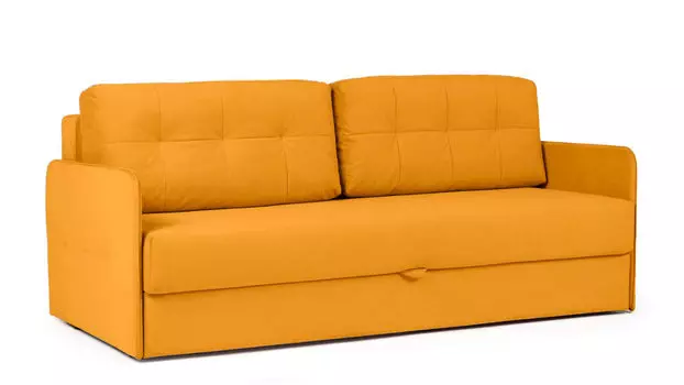 Прямой диван Loko Pro с узкими подлокотниками, с мягким матрасом