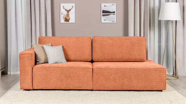 Прямой диван Ralf 2-секционный, без подлокотника справа