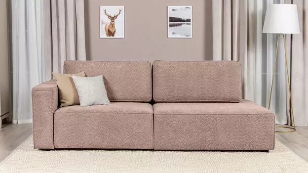 Прямой диван Ralf 2-секционный, без подлокотника справа