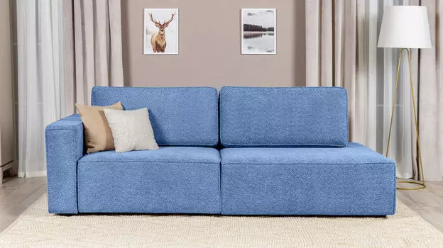 Прямой диван Ralf 2-секционный, без подлокотника справа