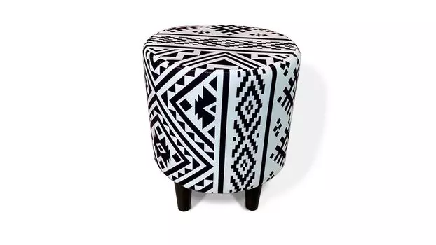 Пуф Kleo, черно-белый