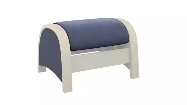 Пуф Osmond Sky velvet 40, дуб шампань