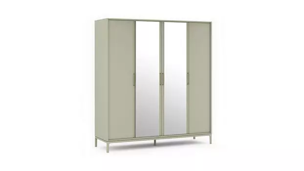 Шкаф четырехдверный Una, цвет Серый агат