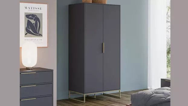 Шкаф двухдверный Amur, цвет Черный графит